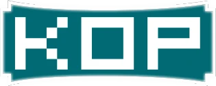 A stylized teal and white logo featuring the letters "EOP" in a rectangular form.